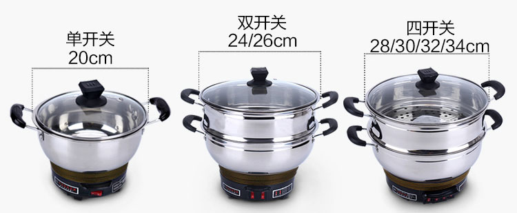 電熱鍋大小的區別